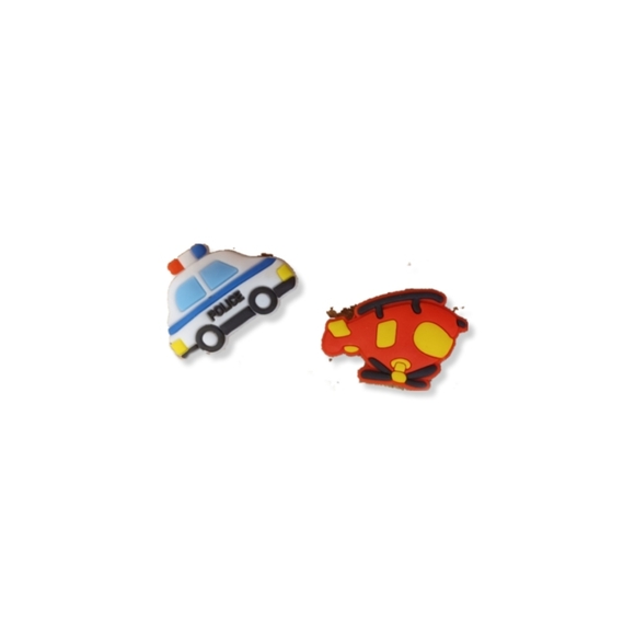 Croc police/ helicopter jibitz shoe charms bundle - Picture 1 of 2